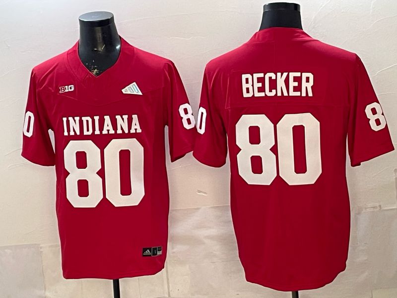 Men 2026 Ohio State Buckeyes #80 Becker Red Limited NCAA Jersey 073